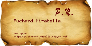 Puchard Mirabella névjegykártya